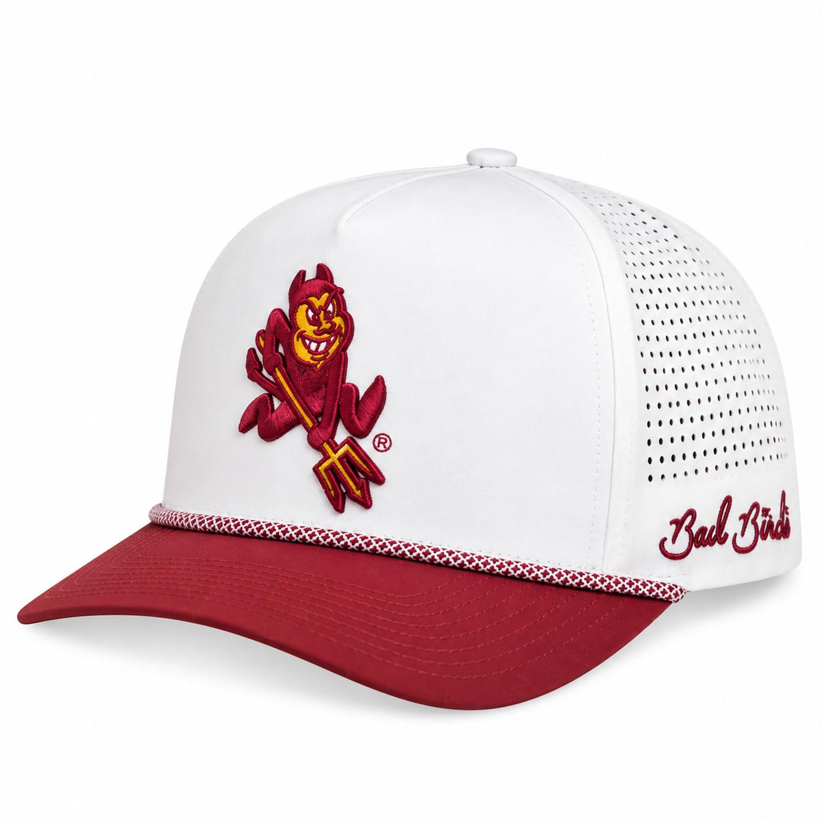 NCAA Arizona State Sun Devils Bad Birdie Sparky Active Adjustable Snapback Hat- White