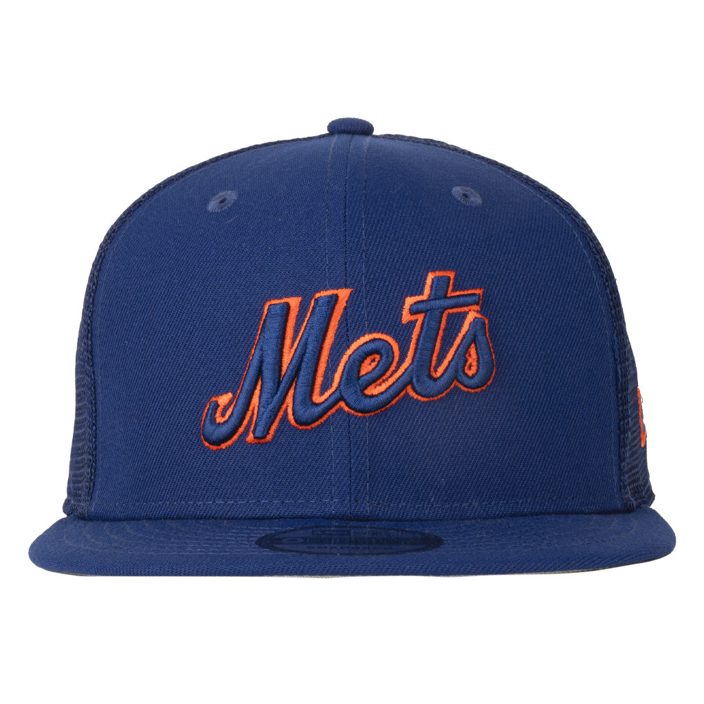 MLB New York Mets New Era Shadowline 9FIFTY Snapback Trucker Hat - Blue