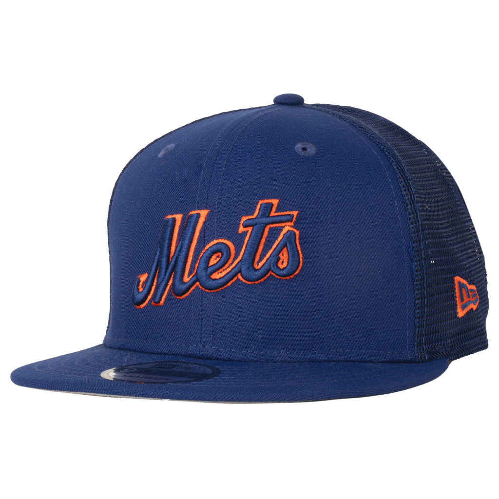 MLB New York Mets New Era Shadowline 9FIFTY Snapback Trucker Hat - Blue