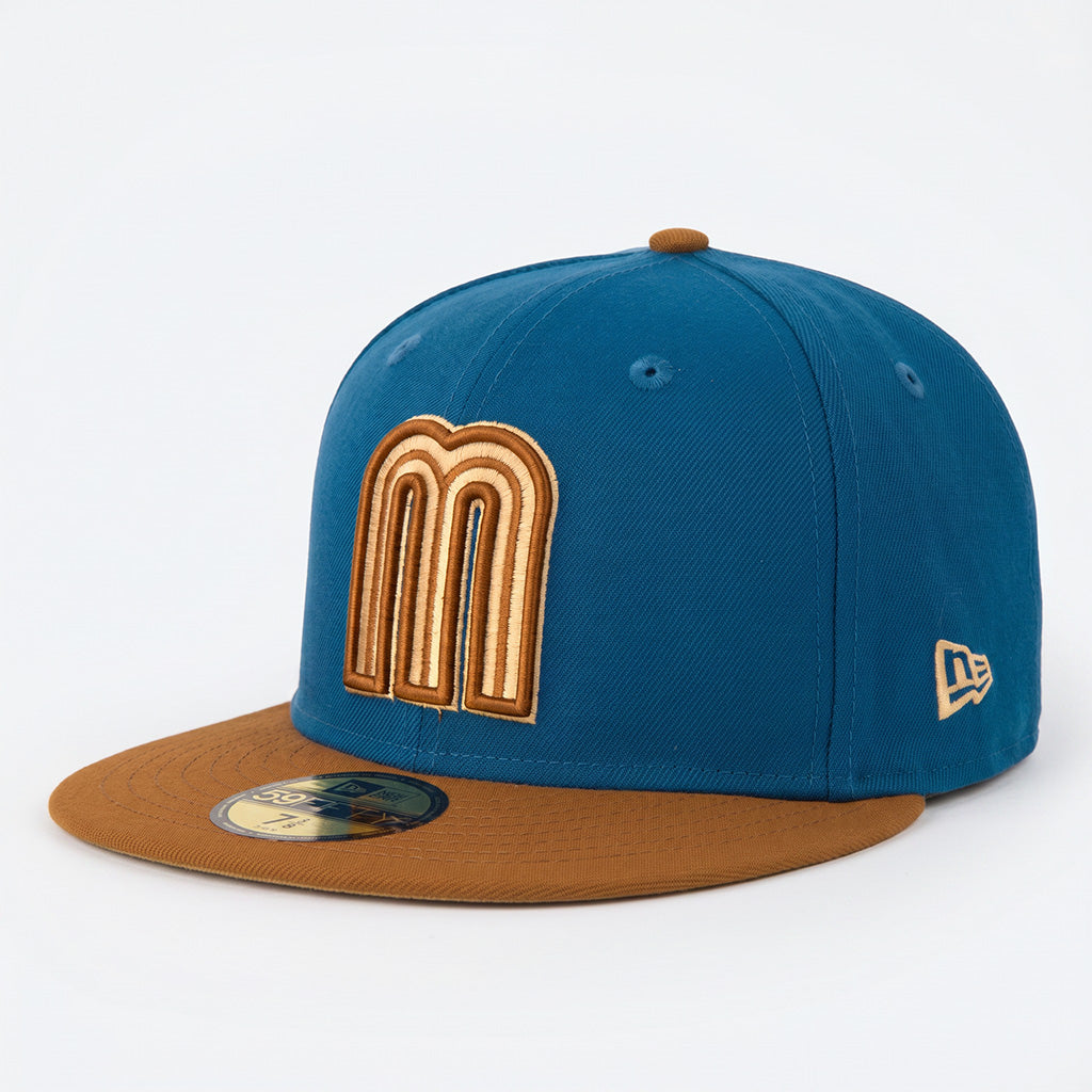 WBC Mexico New Era Rodeo 59FIFTY Fitted Hat- Blue