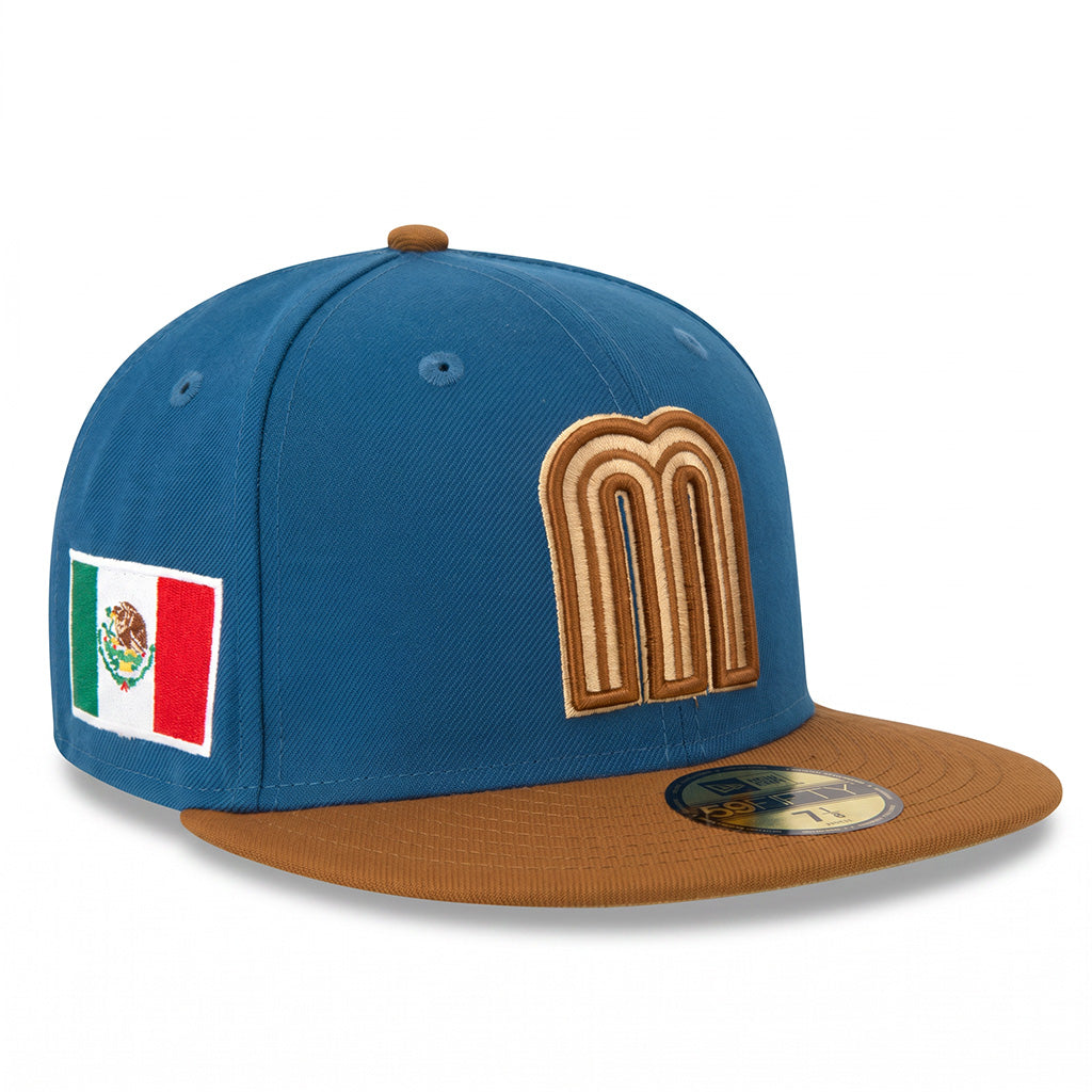 WBC Mexico New Era Rodeo 59FIFTY Fitted Hat- Blue