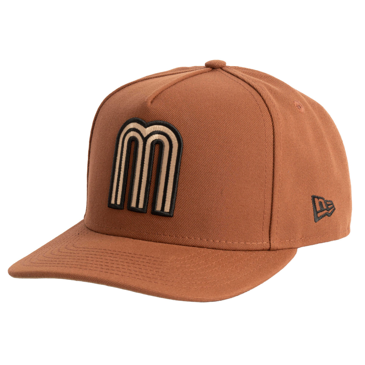 WBC Mexico New Era Jolly Roger 9FIFTY A-Frame Snapback Hat- Brown