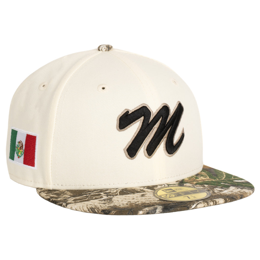 Mexico New Era Real Tree Two-Tone 59FIFTY Fitted Hat- Cream