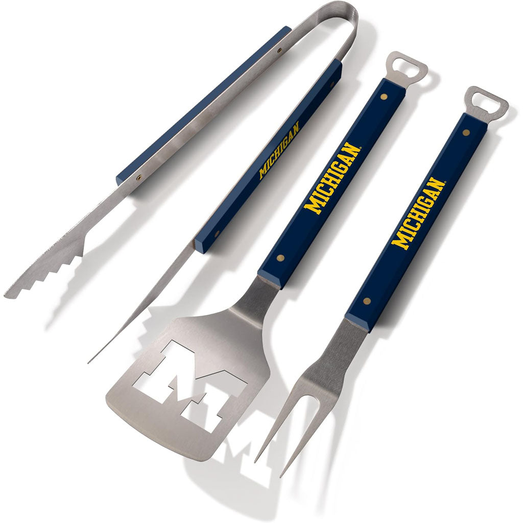 NCAA Michigan Wolverines YouTheFan 3-Piece BBQ Set