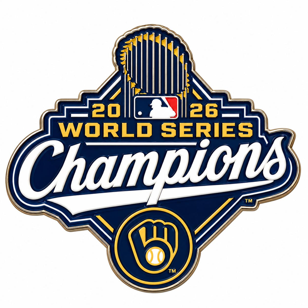 MLB Milwaukee Brewers Wincraft World Series 2026 Champs Logo Pin