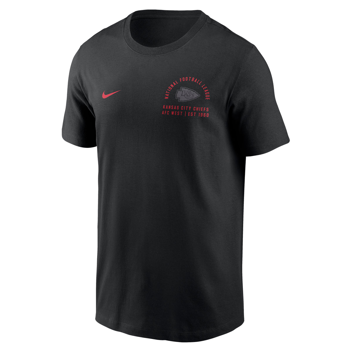 NFL Kansas City Chiefs Nike Split Logo Essential T-Shirt- Black