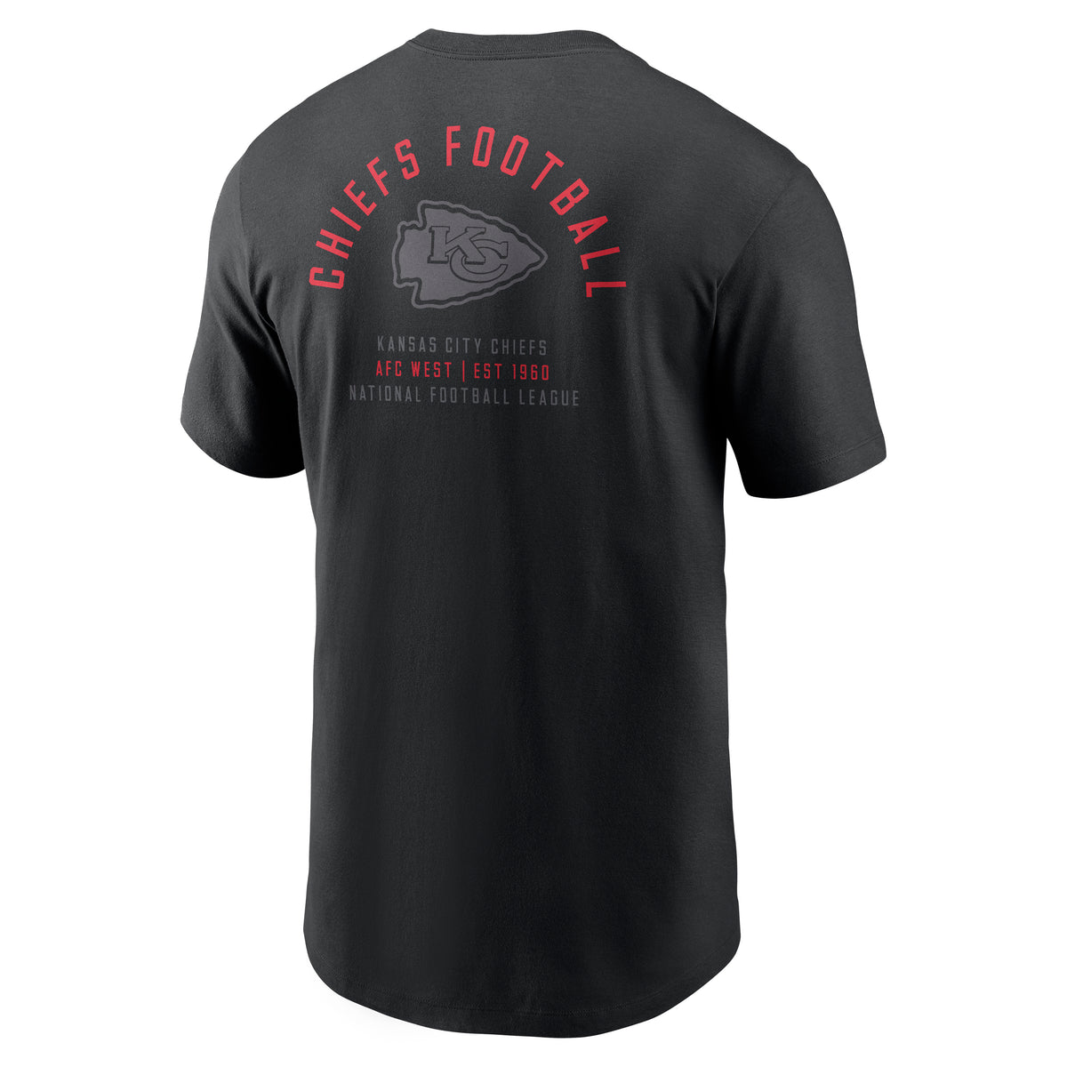 NFL Kansas City Chiefs Nike Split Logo Essential T-Shirt- Black