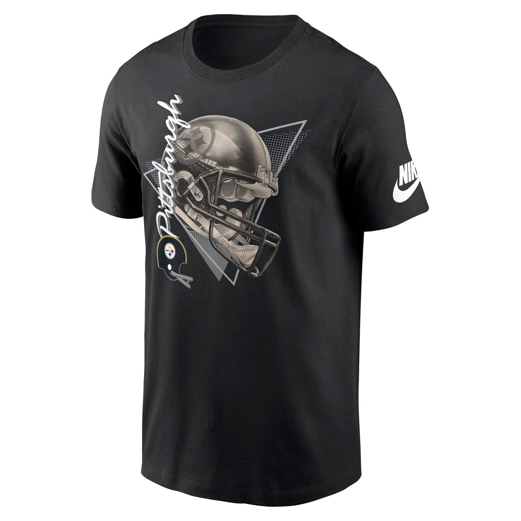 NFL Pittsburgh Steelers Nike Rewind Helmet T-Shirt - Black