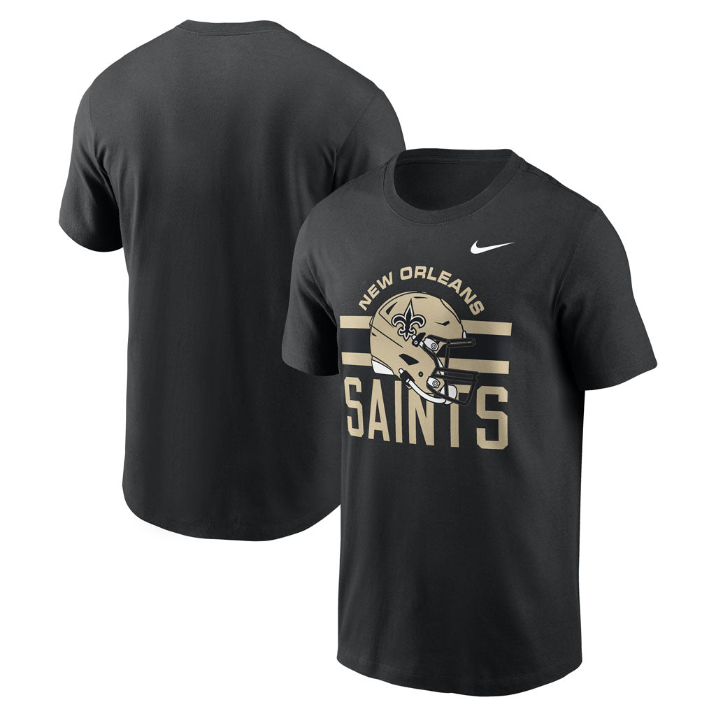NFL New Orleans Saints Nike Reflex Play Helmet T-Shirt - Black