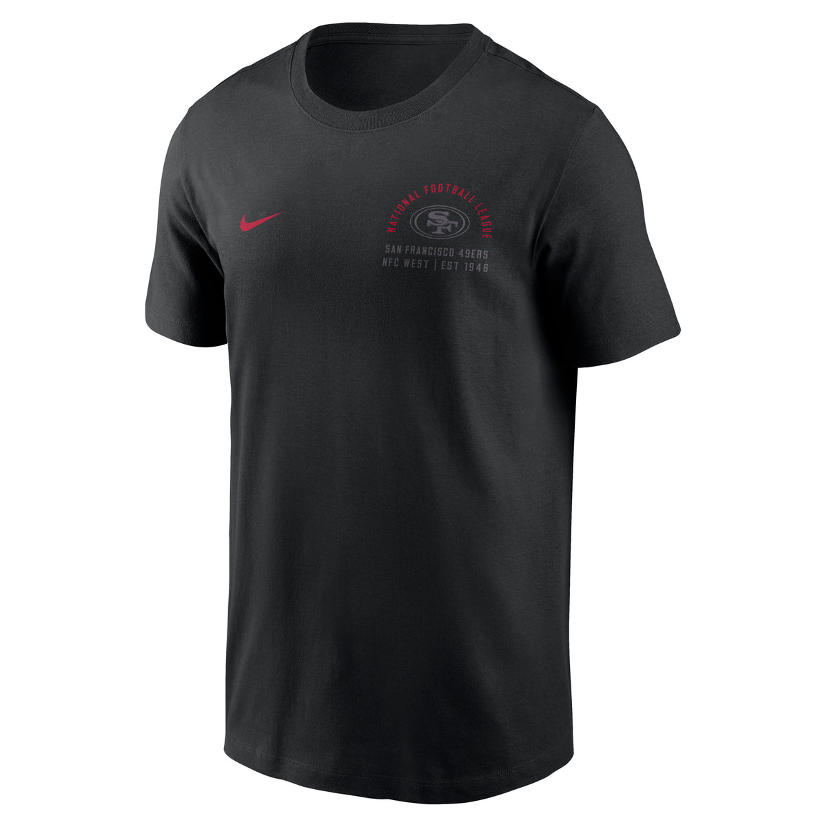 NFL San Francisco 49ers Nike Split Logo Essential T-Shirt- Black