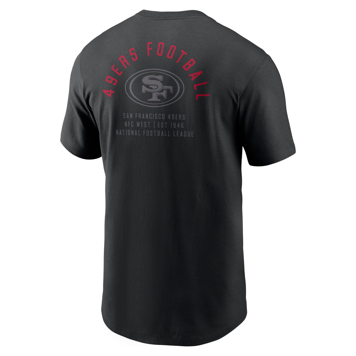 NFL San Francisco 49ers Nike Split Logo Essential T-Shirt- Black