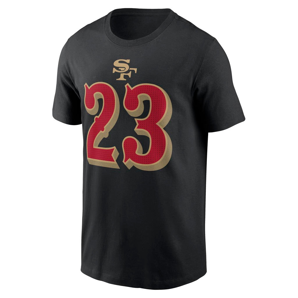 NFL San Francisco 49ers Christian McCaffrey Nike Rivalries Name & Number T-Shirt - Black