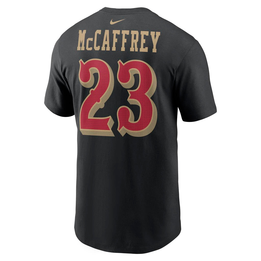 NFL San Francisco 49ers Christian McCaffrey Nike Rivalries Name & Number T-Shirt - Black