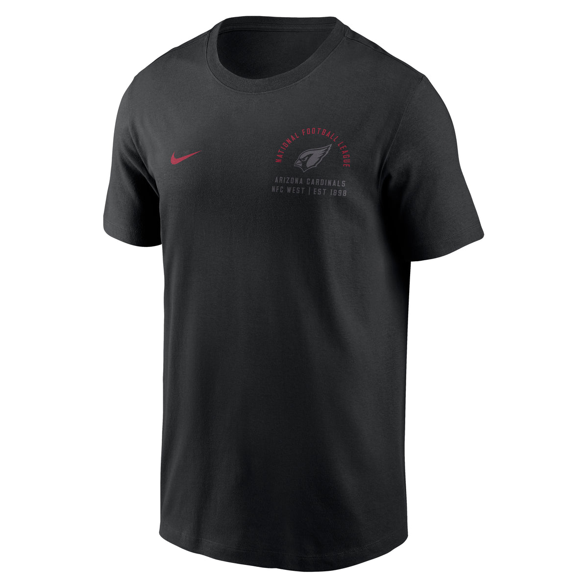 NFL Arizona Cardinals Nike Split Logo Essential T-Shirt- Black