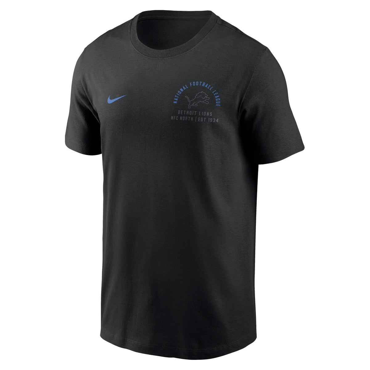 NFL Detroit Lions Nike Split Logo Essential T-Shirt- Black