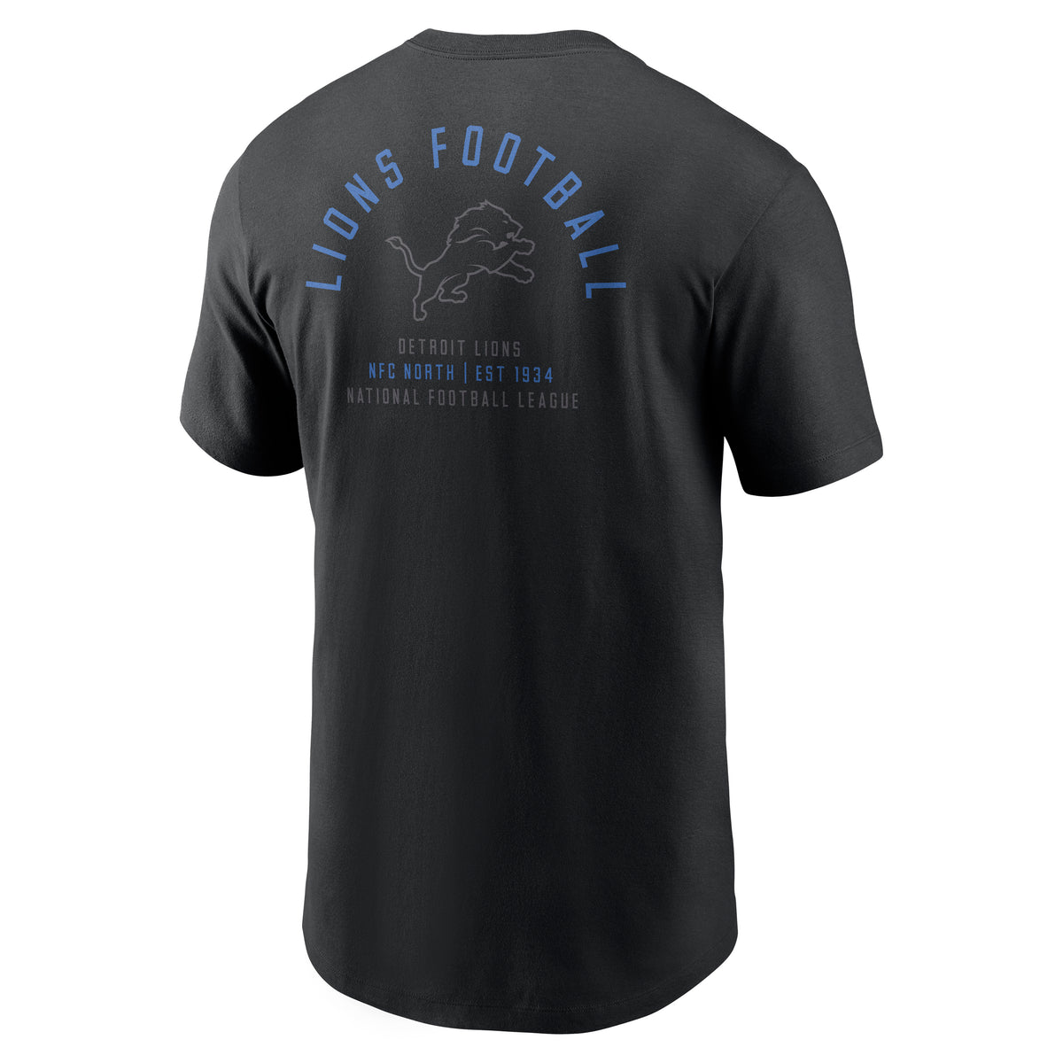NFL Detroit Lions Nike Split Logo Essential T-Shirt- Black
