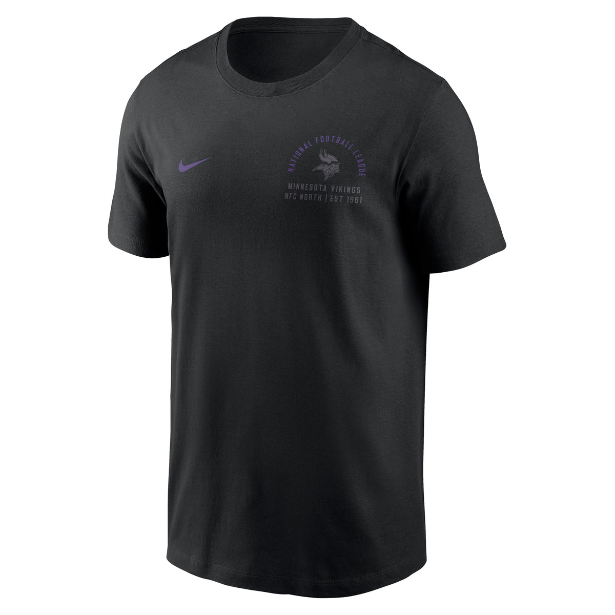 NFL Minnesota Vikings Nike Split Logo Essential T-Shirt- Black