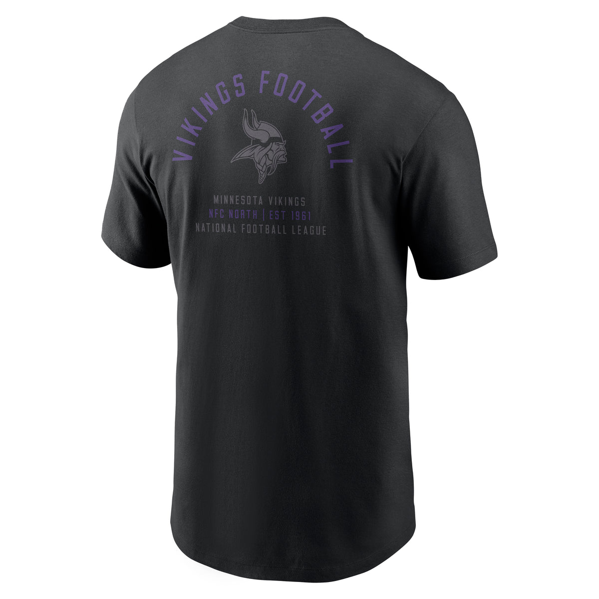 NFL Minnesota Vikings Nike Split Logo Essential T-Shirt- Black