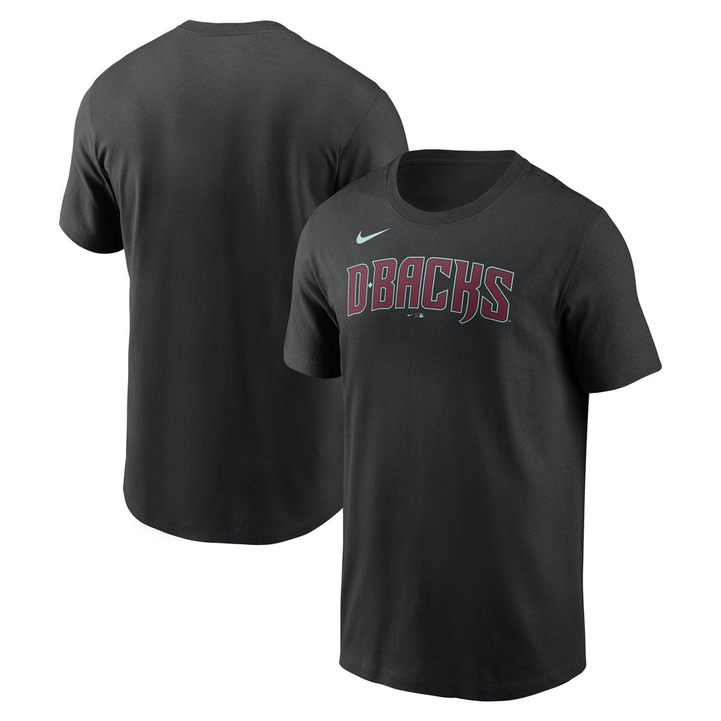 MLB Arizona Diamondbacks Nike Teal Outline Wordmark T-Shirt - Black