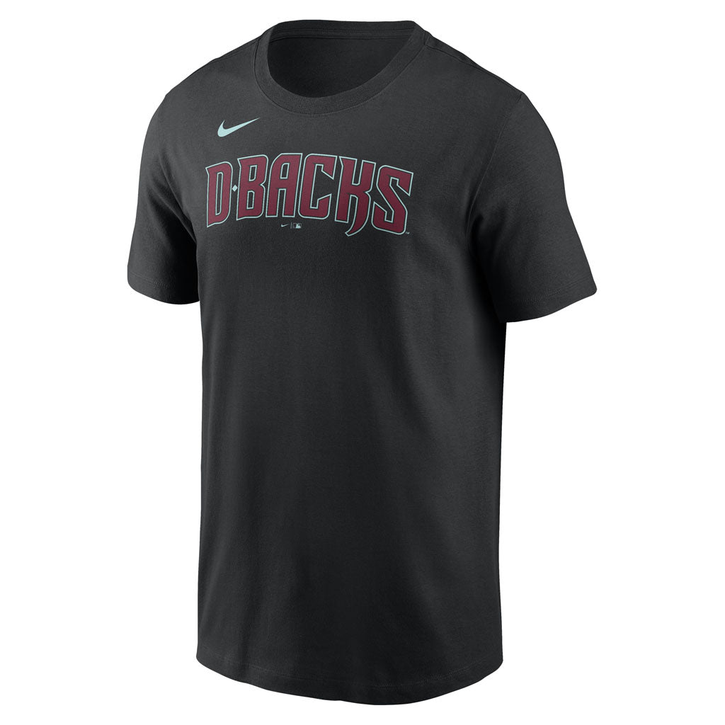 MLB Arizona Diamondbacks Nike Teal Outline Wordmark T-Shirt - Black