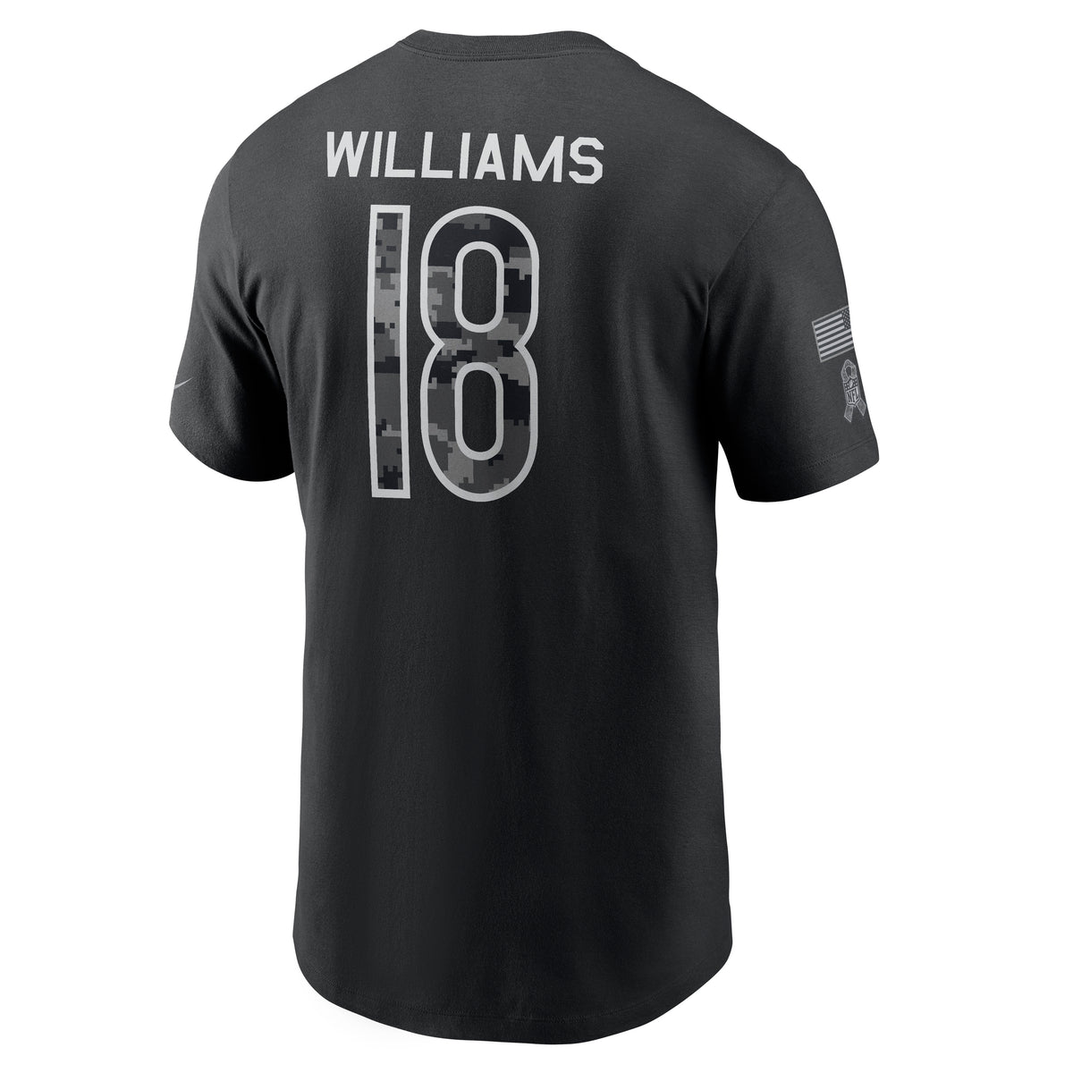 NFL Chicago Bears Caleb Williams Nike 2026 Salute to Service Name & Number T-Shirt- Black