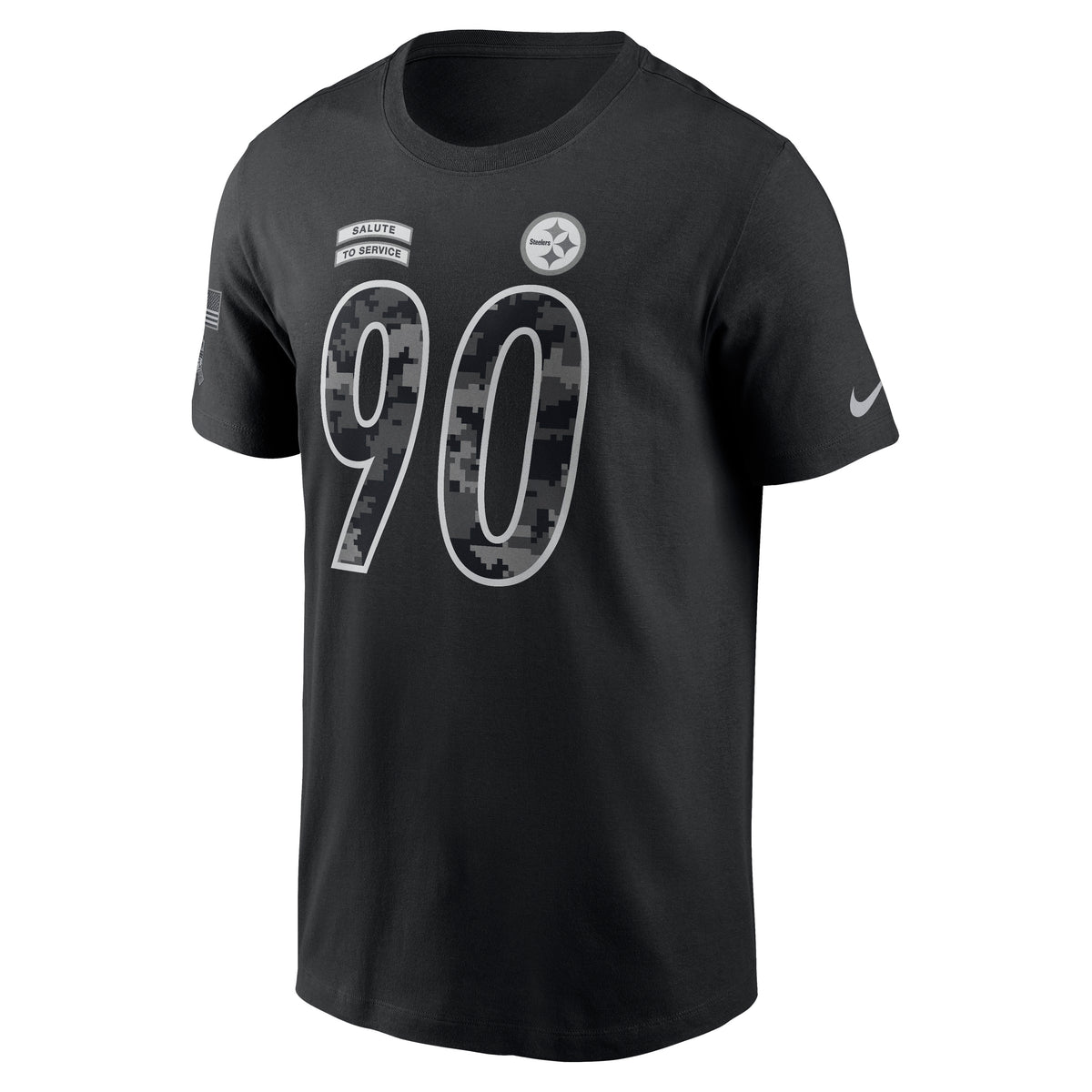 NFL Pittsburgh Steelers TJ Watt Nike 2026 Salute to Service Name & Number T-Shirt- Black