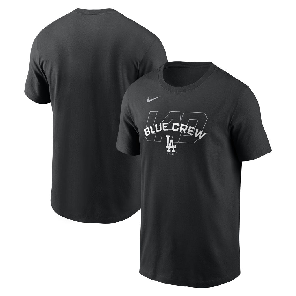 MLB Los Angeles Dodgers Nike Blue Crew Fashion T-Shirt - Black