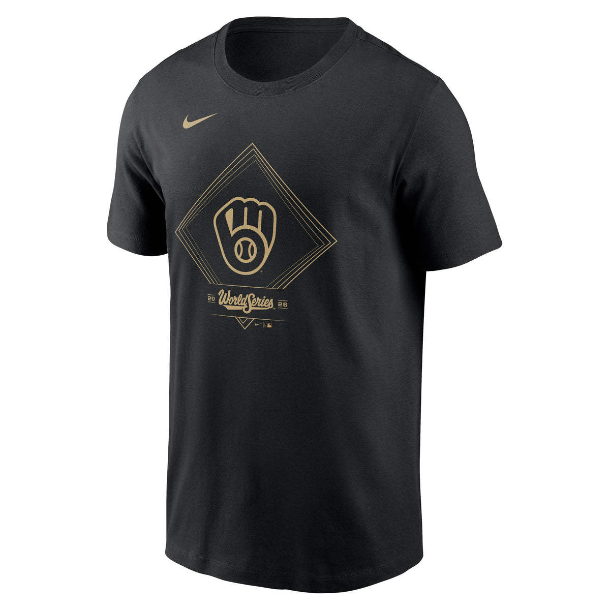 MLB Milwaukee Brewers Nike World Series Participant T-Shirt- Black