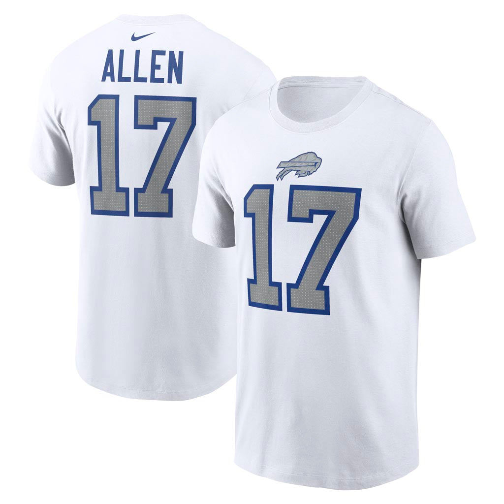 NFL Buffalo Bills Josh Allen Nike Rivalries Name & Number T-Shirt - White