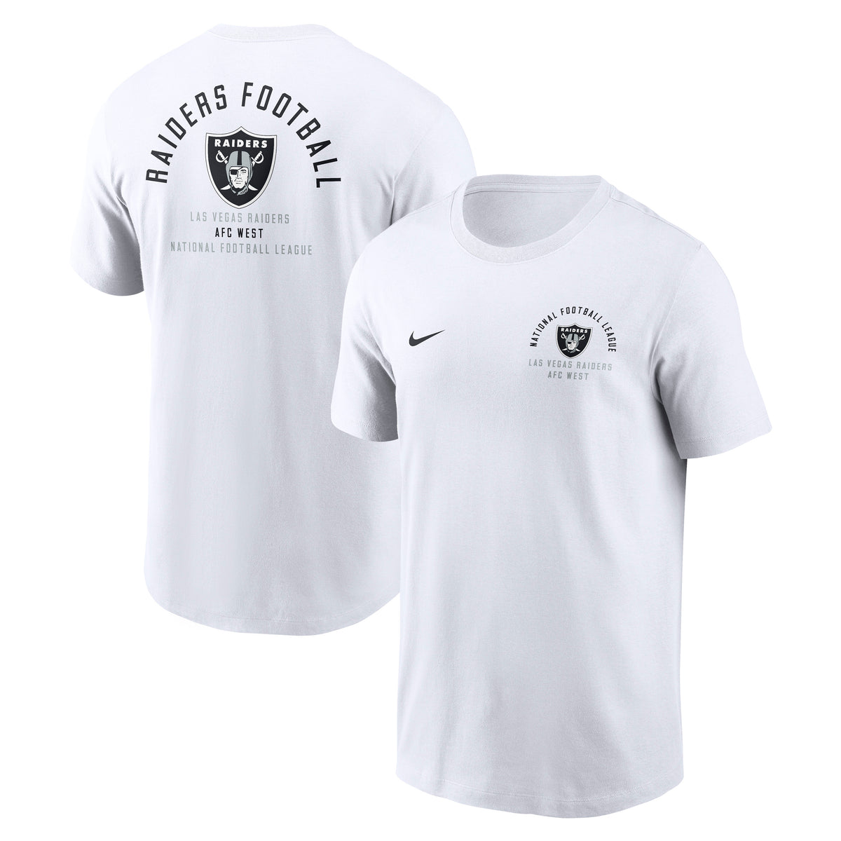 NFL Las Vegas Raiders Nike Split Logo Essential T-Shirt- White