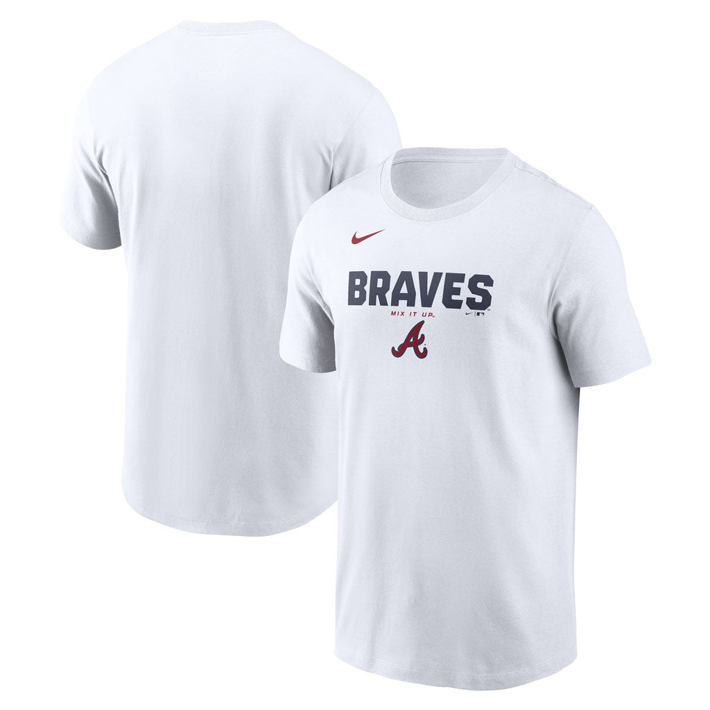 MLB Atlanta Braves Nike Bold Team Name T-Shirt - White