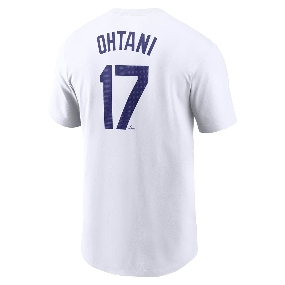 MLB Los Angeles Dodgers Shohei Ohtani Nike FUSE Home Name &amp; Number Tee