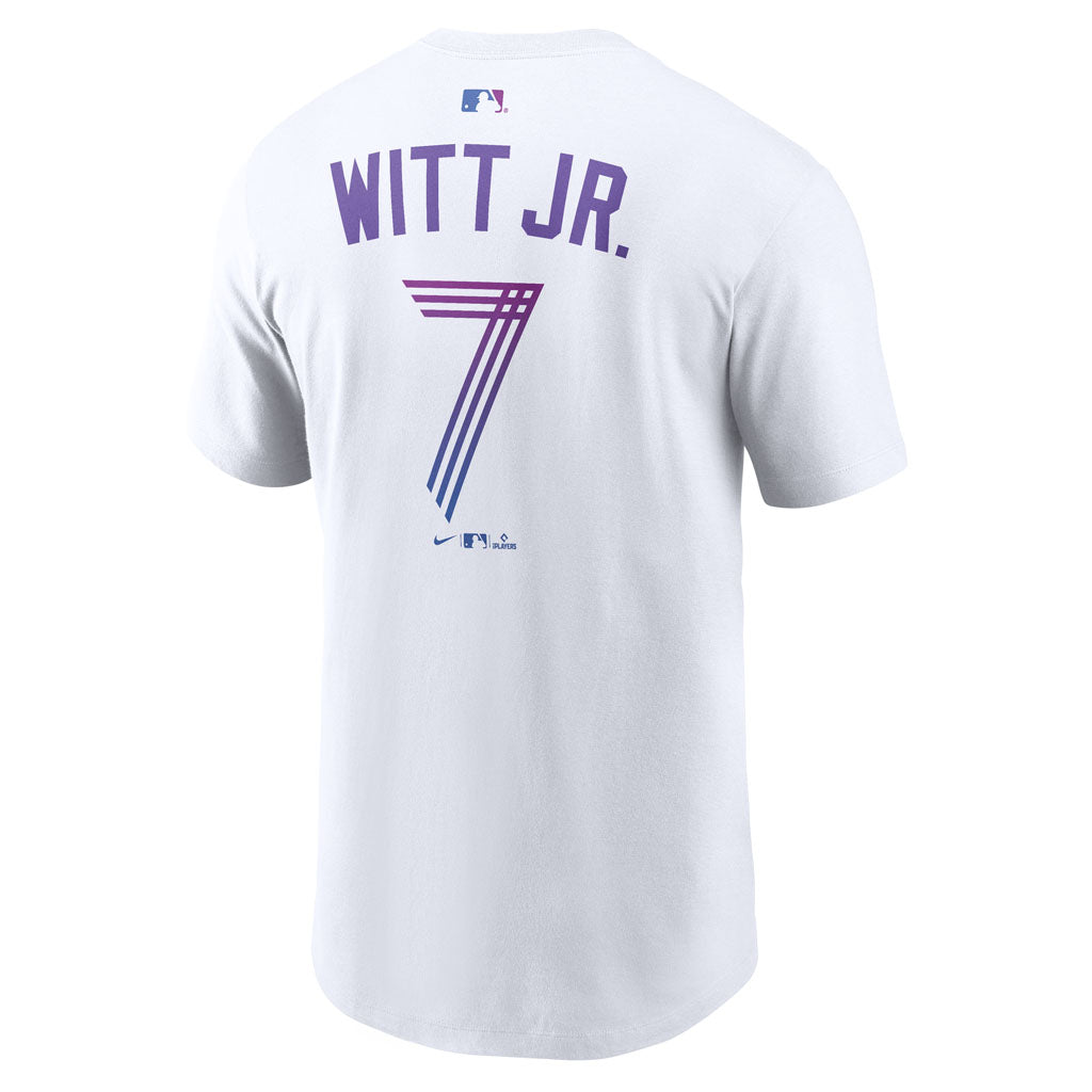 MLB Kansas City Royals Bobby Witt Jr. Nike City Connect Name & Number T-Shirt - White