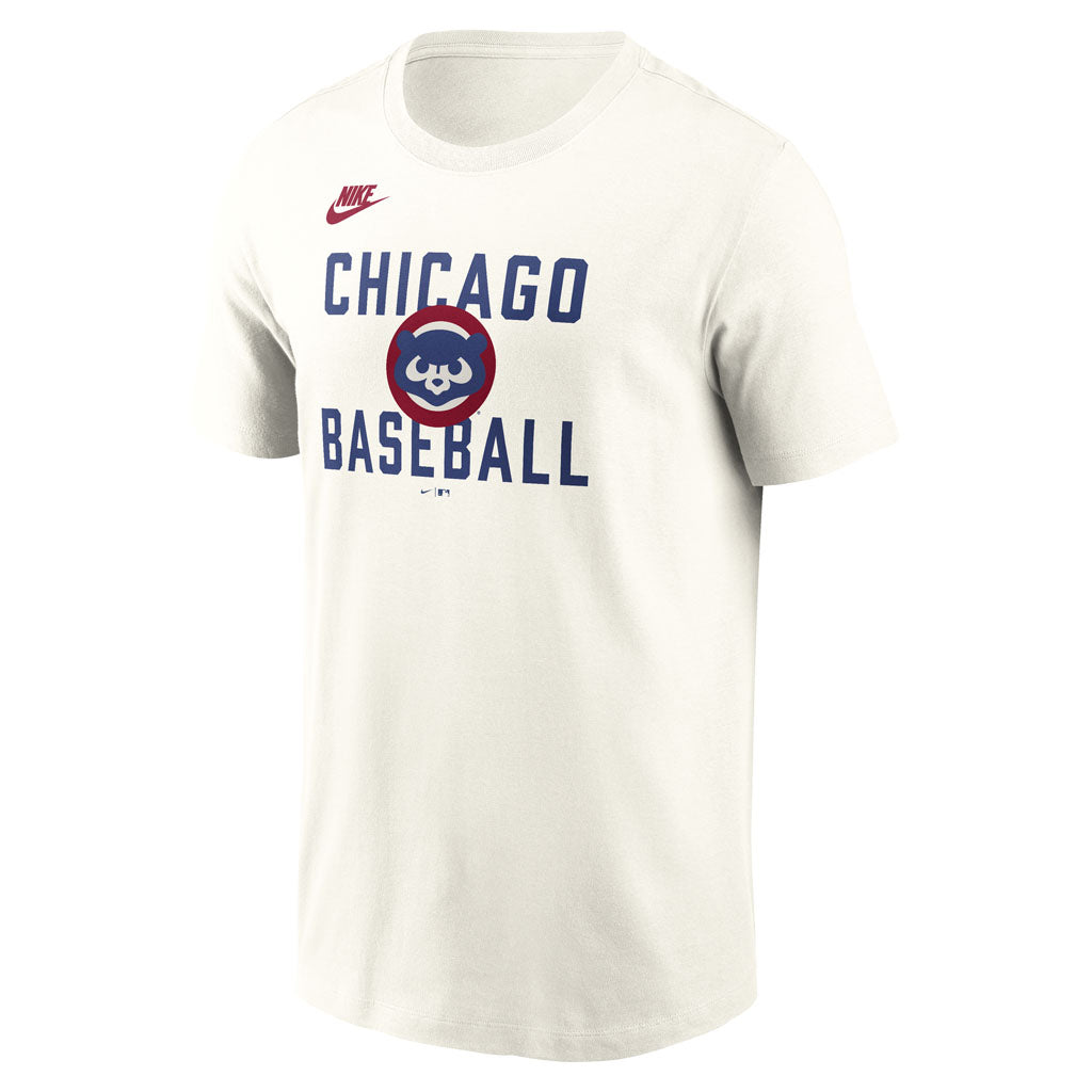 MLB Chicago Cubs Nike Coop 70's Cotton T-Shirt - Cream