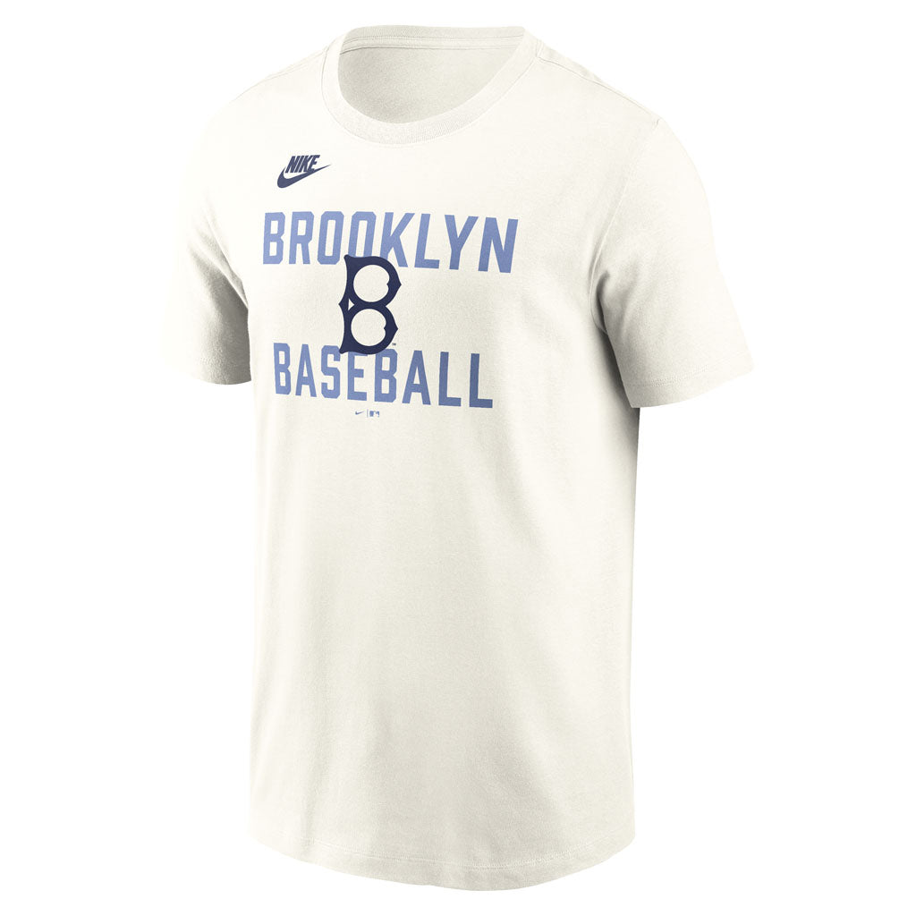 MLB Los Angeles Dodgers Nike Coop 70's Cotton T-Shirt - Cream