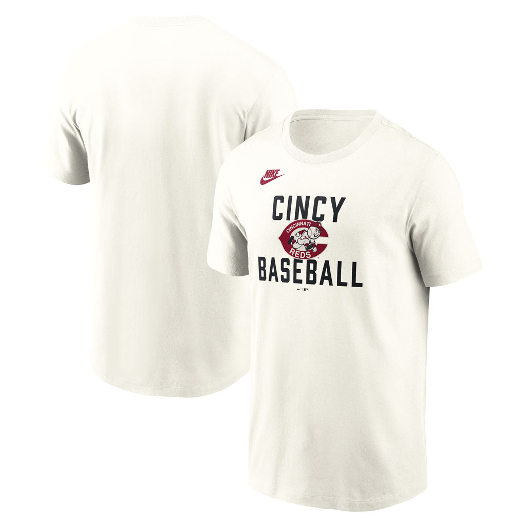 MLB Cincinnati Reds Nike Coop 70's Cotton T-Shirt - Cream