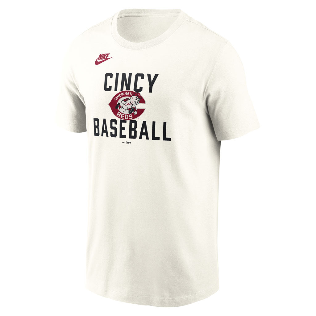 MLB Cincinnati Reds Nike Coop 70's Cotton T-Shirt - Cream