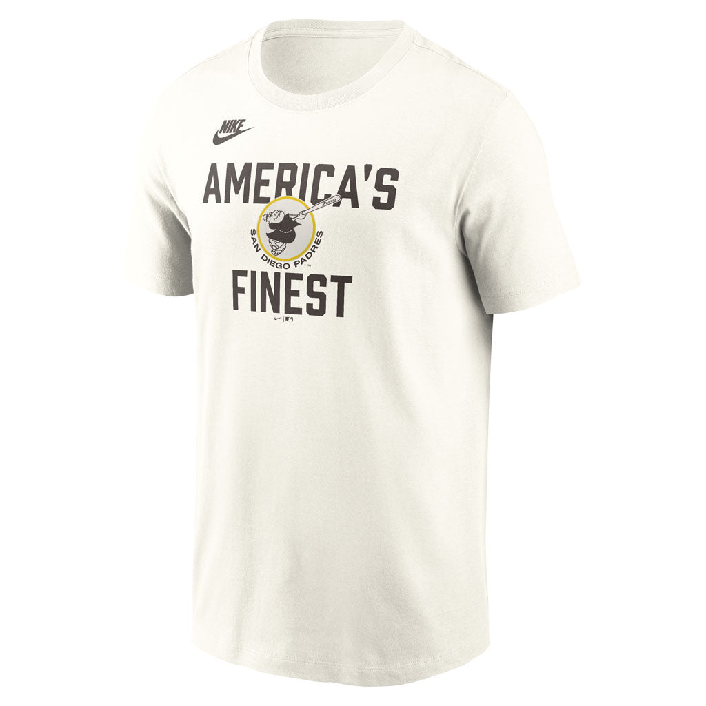 MLB San Diego Padres Nike Coop 70's Cotton T-Shirt - Cream