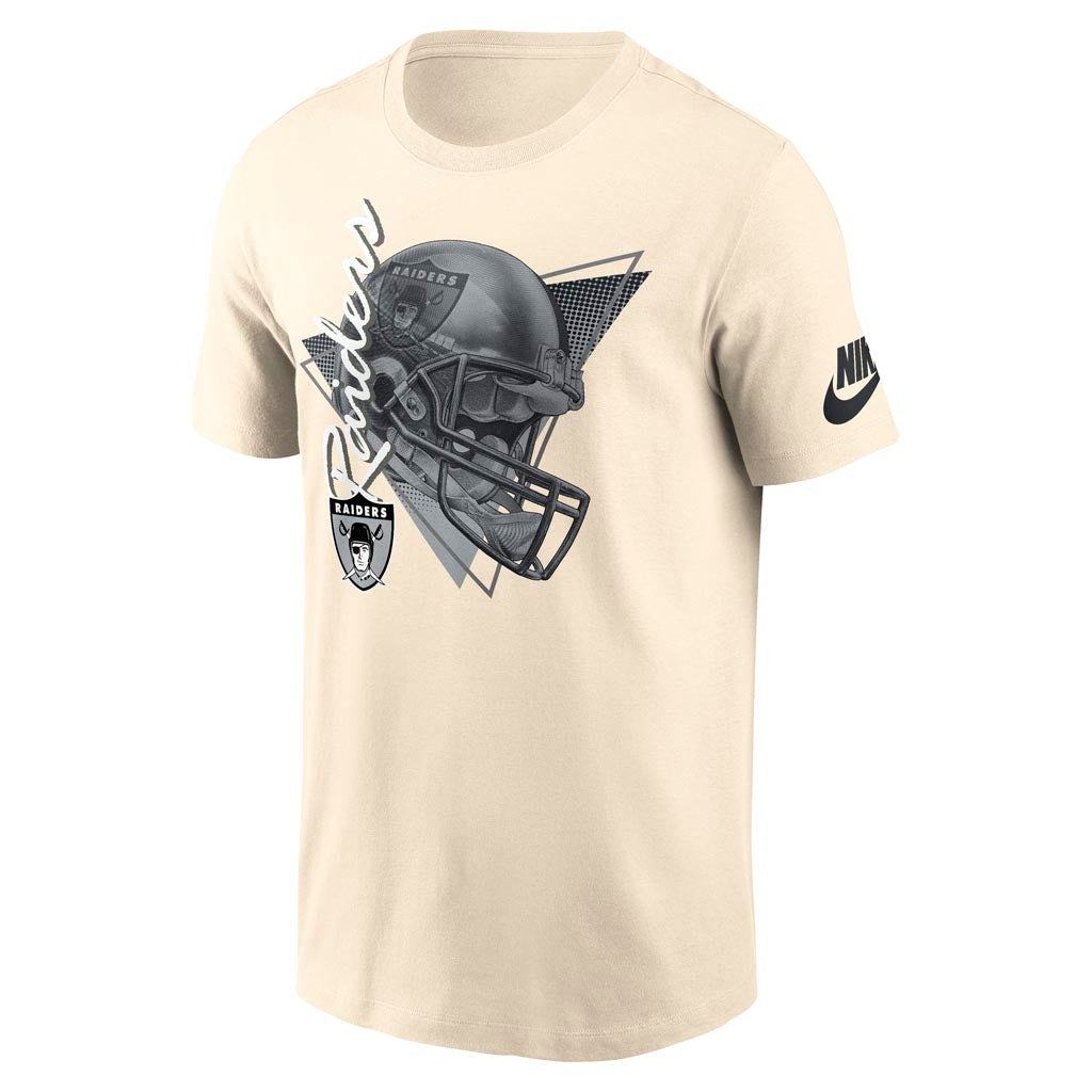 NFL Las Vegas Raiders Nike Rewind Helmet T-Shirt - Cream