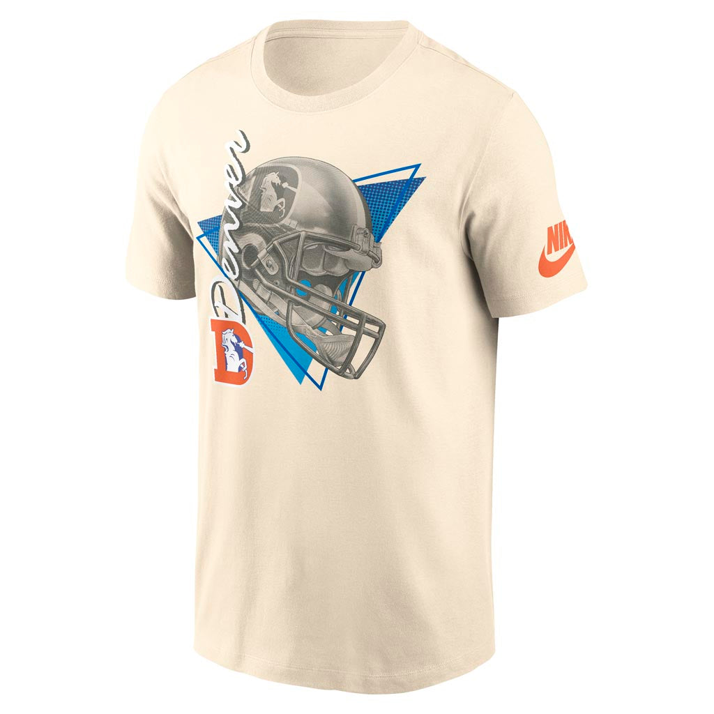 NFL Denver Broncos Nike Rewind Helmet T-Shirt - Cream