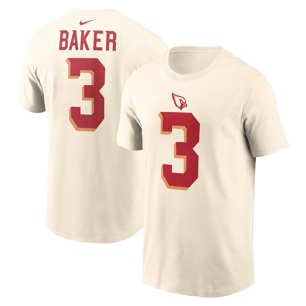 NFL Arizona Cardinals Budda Baker Nike Rivalries Name & Number T-Shirt - Tan