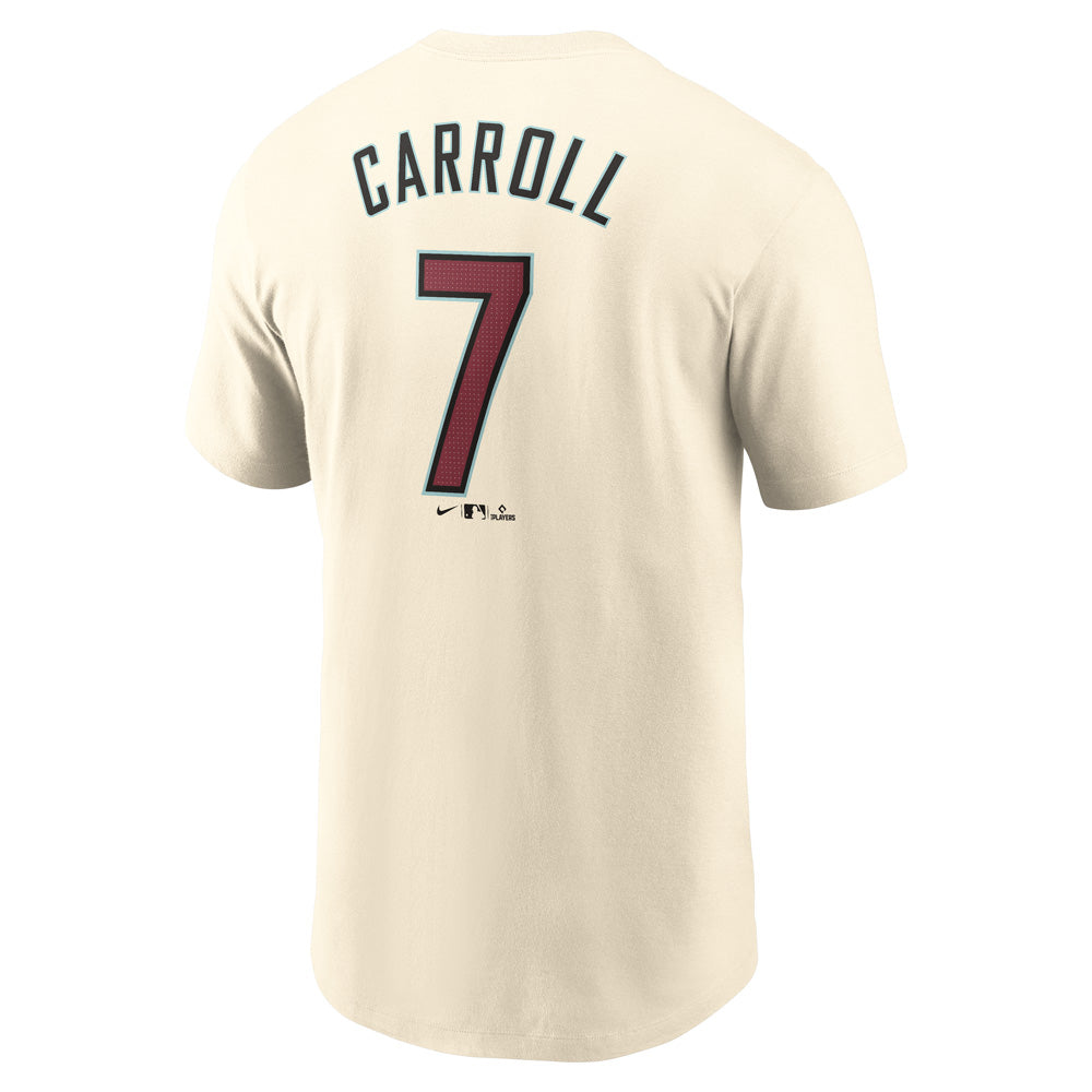 MLB Arizona Diamondbacks Corbin Carroll Nike FUSE Home Name &amp; Number Tee