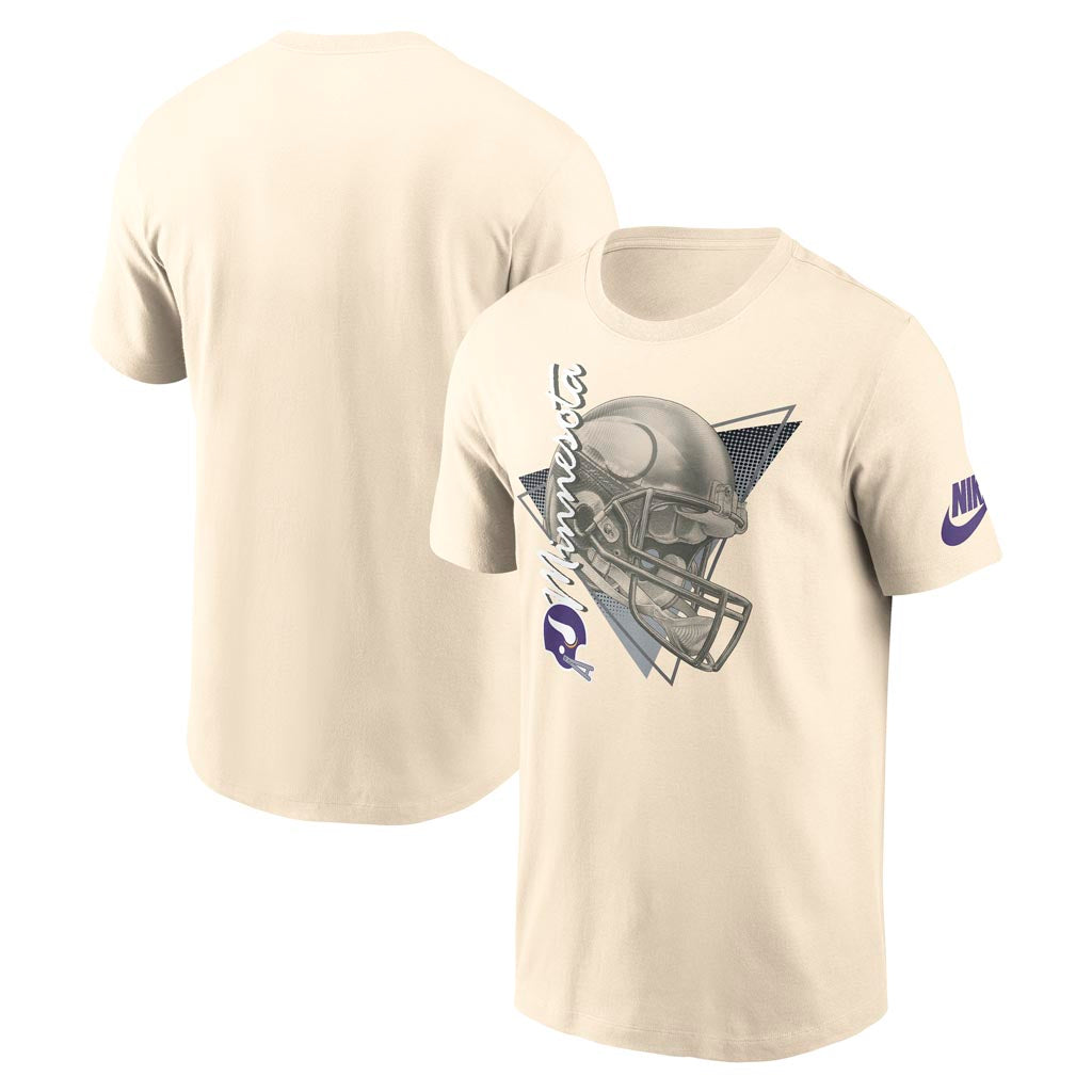 NFL Minnesota Vikings Nike Rewind Helmet T-Shirt - Cream
