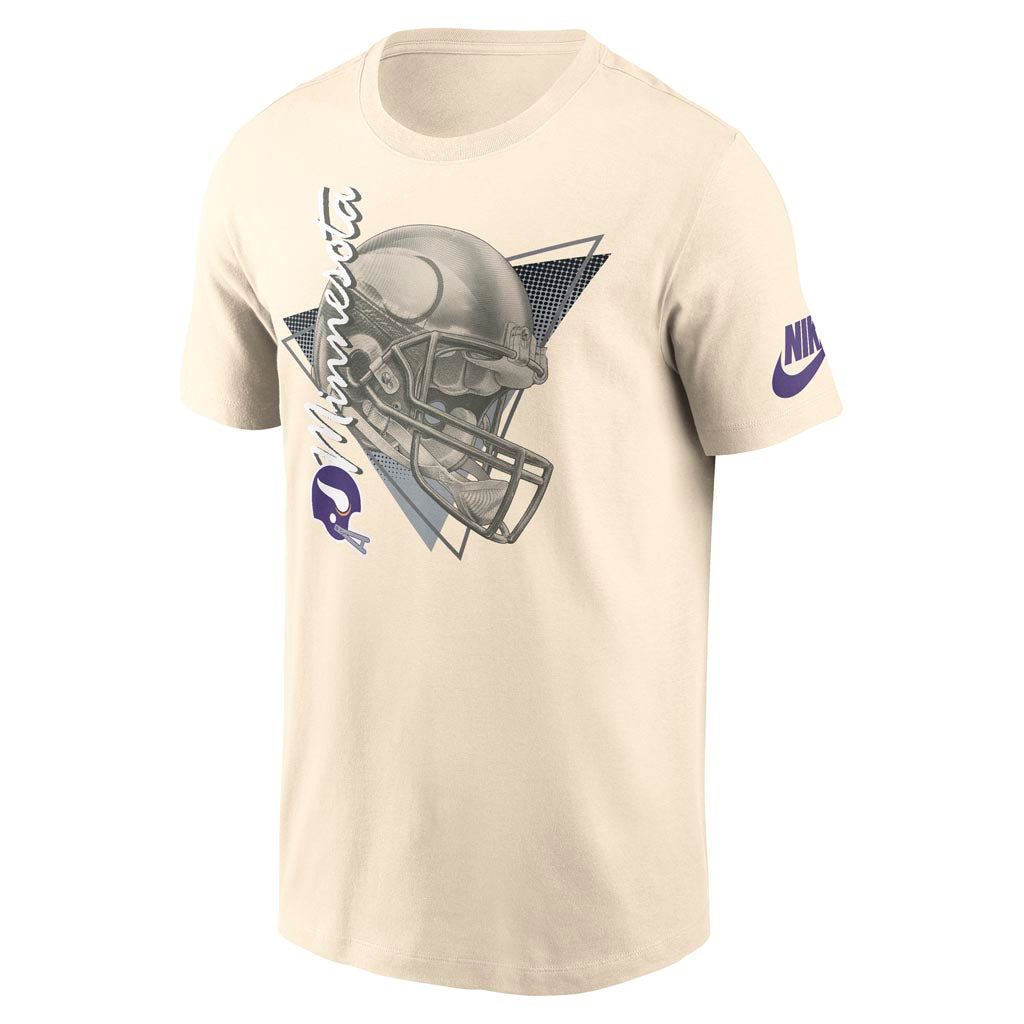 NFL Minnesota Vikings Nike Rewind Helmet T-Shirt - Cream