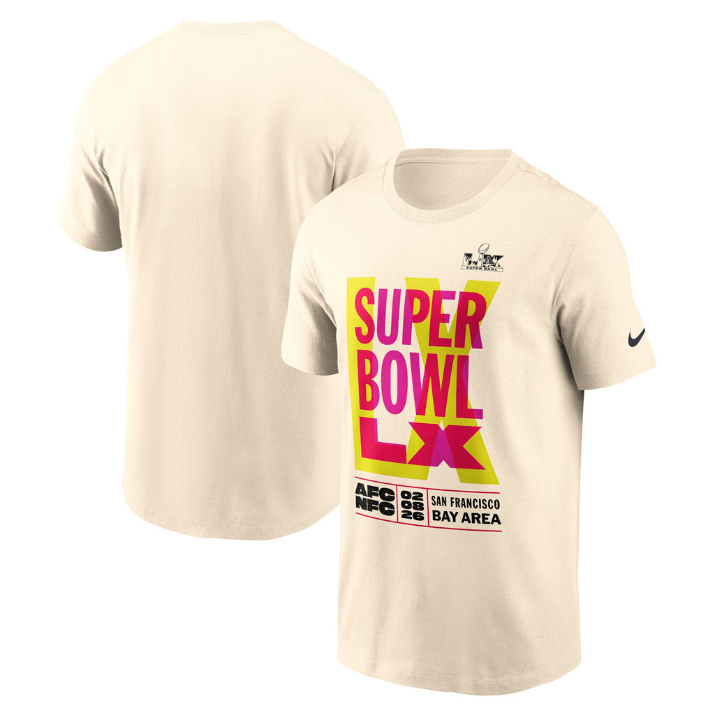 NFL Super Bowl LX Fanatics Logo T-Shirt - Cream