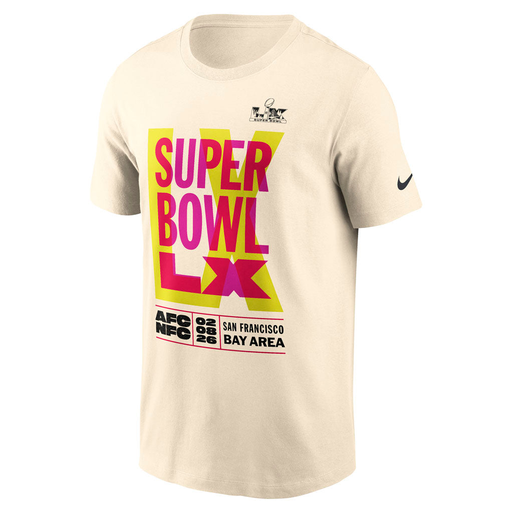 NFL Super Bowl LX Fanatics Logo T-Shirt - Cream