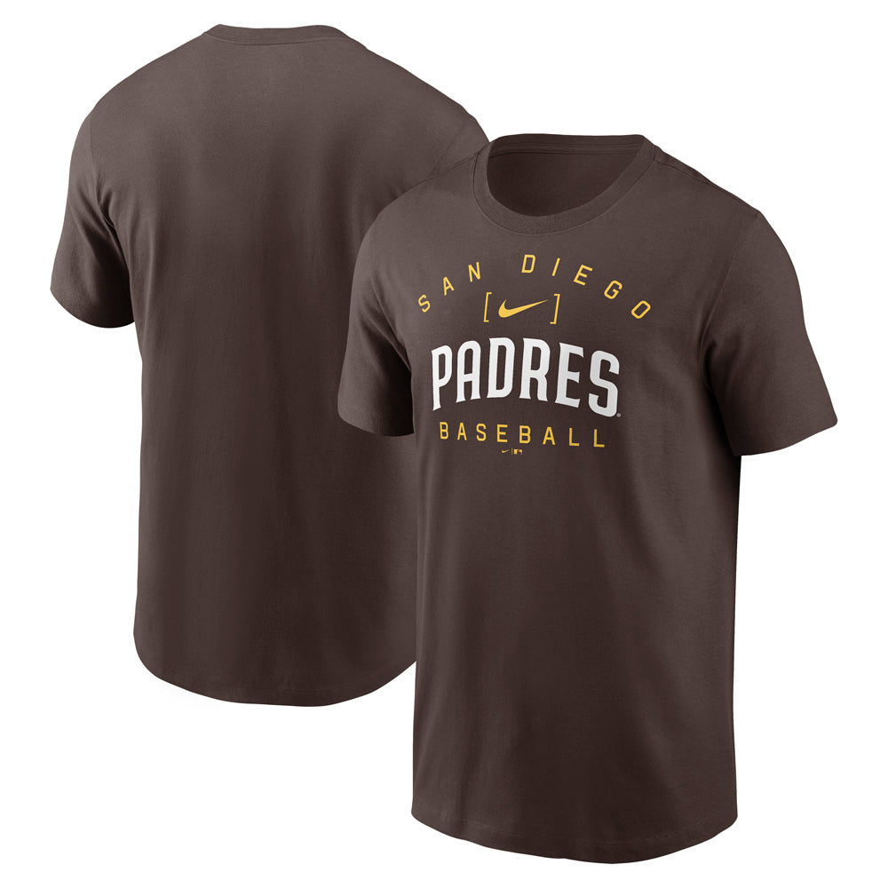 MLB San Diego Padres Nike Home Team Athletic Arch T-Shirt - Brown