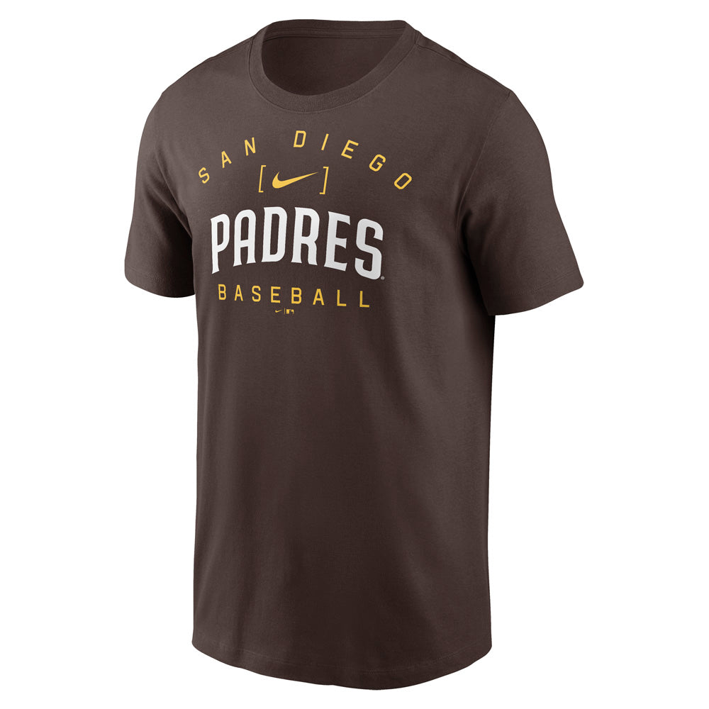 MLB San Diego Padres Nike Home Team Athletic Arch T-Shirt - Brown