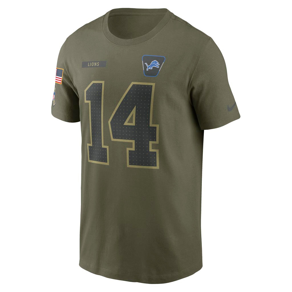NFL Detroit Lions Amon-Ra St. Brown Nike 2025 Salute to Service Name & Number T-Shirt - Green