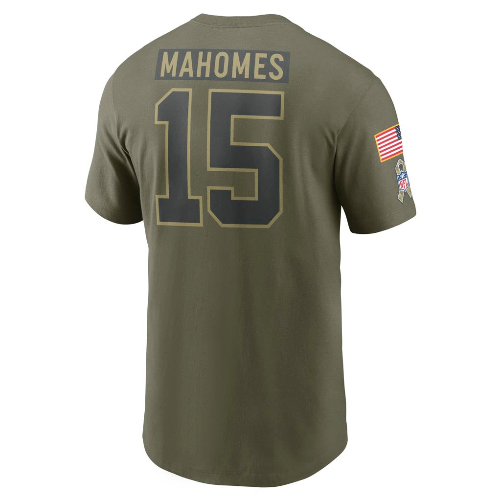 NFL Kansas City Chiefs Patrick Mahomes Nike 2025 Salute to Service Name & Number T-Shirt - Green